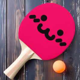 Raquete De Ping Pong Raque de Ping Pong Rosa Rosto Fofo