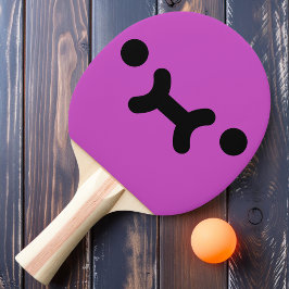 Raquete De Ping Pong Raque de Ping Pong Roxa com Carinha Emburrada Fofa