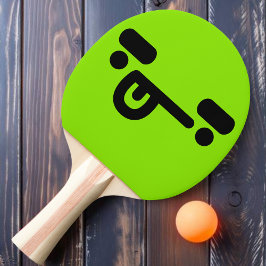 Raquete De Ping Pong Raque de Ping Pong Verde com Rosto Confuso Malicio