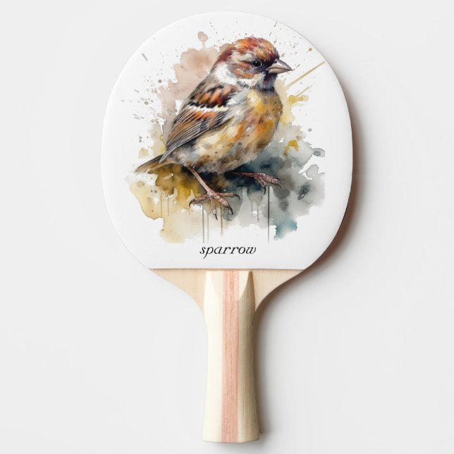 Raquete De Ping Pong Rastreador de Aquarela Russo, personalizado (Frente)