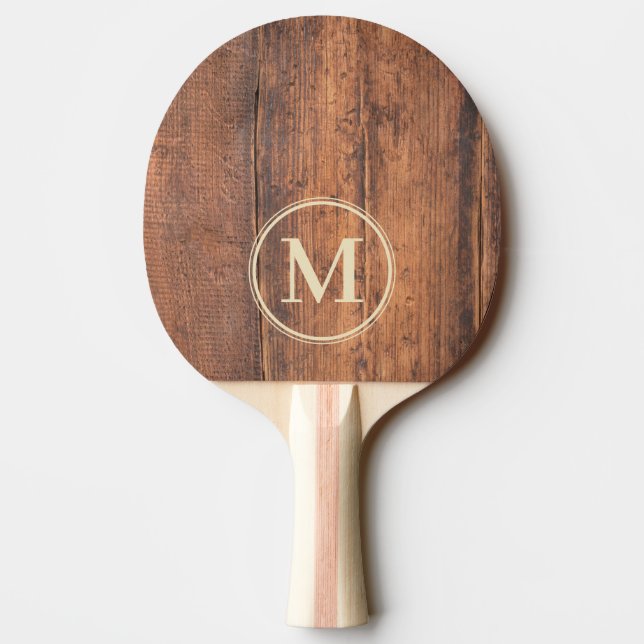 Raquete De Ping Pong Reclaimed Wood Monogram (Verso)