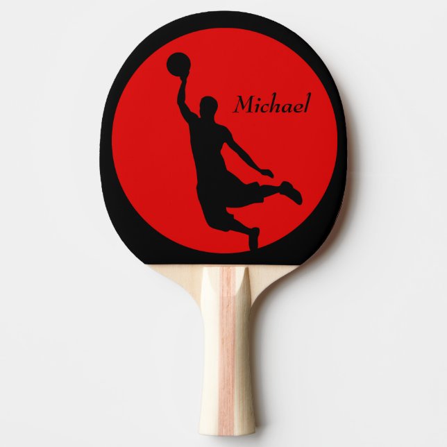 Raquete De Ping Pong Red Black Basball Slam Dunk Personalizado (Frente)