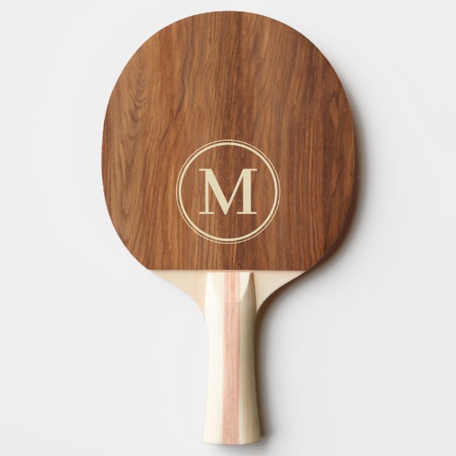 Raquete De Ping Pong Red Oak Wood Monogram (Verso)