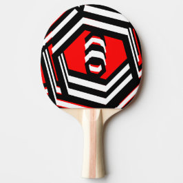 Raquete De Ping Pong Red White Black Modern 4Robin