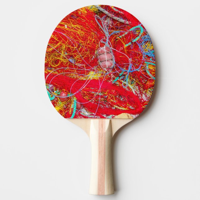 Raquete De Ping Pong Redes de pesca coloridas (Frente)
