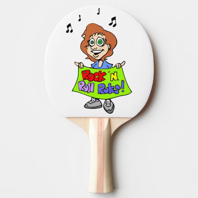 RAQUETE DE PING PONG REGRAS DE ROLL ROCK 'N (Frente)