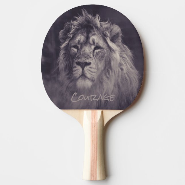 Raquete De Ping Pong Rei Leão da Coragem da Selva (Frente)
