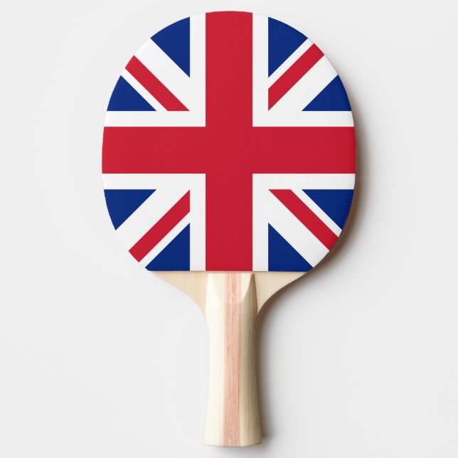 Raquete De Ping Pong Reino Unido União Jack Flag das Colônias britânica (Frente)