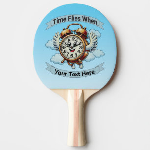 Raquete De Ping Pong Relógio de Voo Personalizável "Quando"
