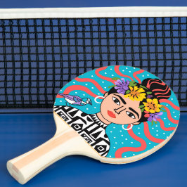 Raquete De Ping Pong Remo Colorido de Arte Popular Mexicano Boho