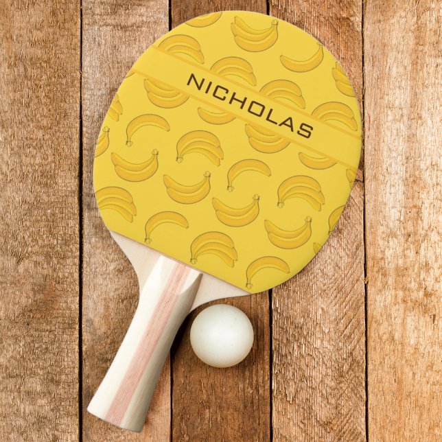 Raquete De Ping Pong Remo de Banana com Nome (Criador carregado)