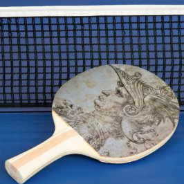Raquete De Ping Pong Remo de Ping Pong do Guerreiro de Capacete de Leon