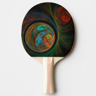 Raquete De Ping Pong Renascimento de Abstrato de Arte Azul