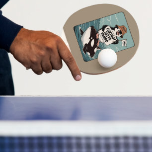 Raquete De Ping Pong Resista ao Ativismo de Pinguim Protesto Vintage