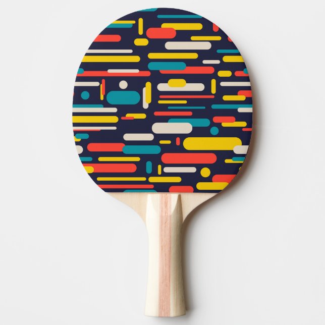 Raquete De Ping Pong Retângulo Arredondado Colorido (Frente)