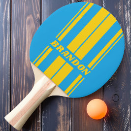 Raquete De Ping Pong Retro Aqua Reef Board Listras com Nome