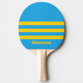 Raquete De Ping Pong Retro Aqua Reef Três Listras ao Nome
