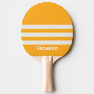 Raquete De Ping Pong Retrô Beijado pelo Sol Três Faixas na Diagonal com