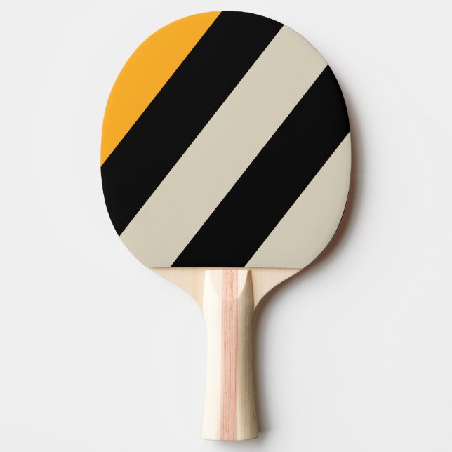 Raquete De Ping Pong Retro Bumblebee Buzz Bold Stripes (Frente)