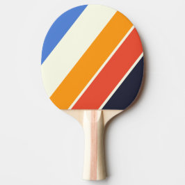 Raquete De Ping Pong Retro Cinco Listrado Negrito