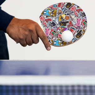 Raquete De Ping Pong Retro College Vibes Ping Pong Paddle