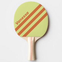 Raquete De Ping Pong Retro Desert Cactus Three Angled Stripe with Name