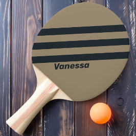Raquete De Ping Pong Retro Deserto Três Listras com Nome