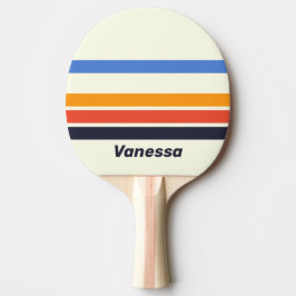 Raquete De Ping Pong Retro Five Across Striping with Name
