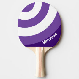 Raquete De Ping Pong Retro Grapevine Grove Circle Stripe with Name