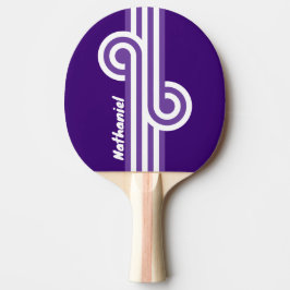 Raquete De Ping Pong Retro Grapevine Grove Loop com Nome