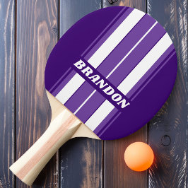 Raquete De Ping Pong Retro Grapevine Grove Placa Listras com Nome