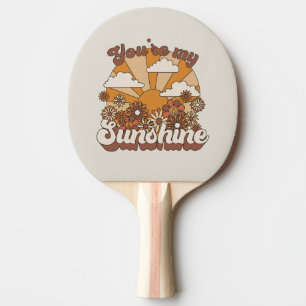 Raquete De Ping Pong Retro Groovy Você é meu Sol