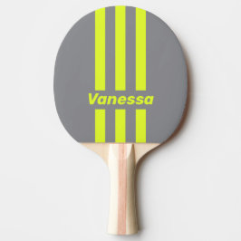 Raquete De Ping Pong Retro HI VIS Listras de Três Pin com Nome