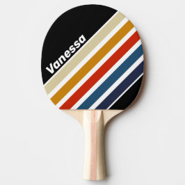 Raquete De Ping Pong Retro Ice Rainbow Angled Striping with Name