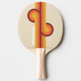Raquete De Ping Pong Retro Loop com Nome