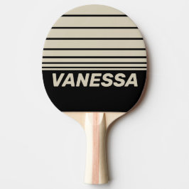 Raquete De Ping Pong Retro Midnight Three Horizon Striping with Name