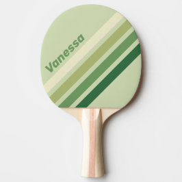 Raquete De Ping Pong Retro Moss Rainbow Angled Striping with Name