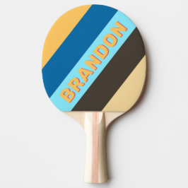 Raquete De Ping Pong Retro Murmur Listrado em Negrito com Nome