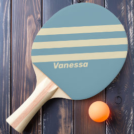 Raquete De Ping Pong Retro Oceano Três Listras com Nome