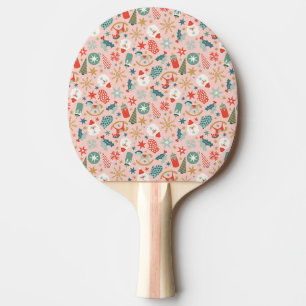 Raquete De Ping Pong Retro Pastel Natal
