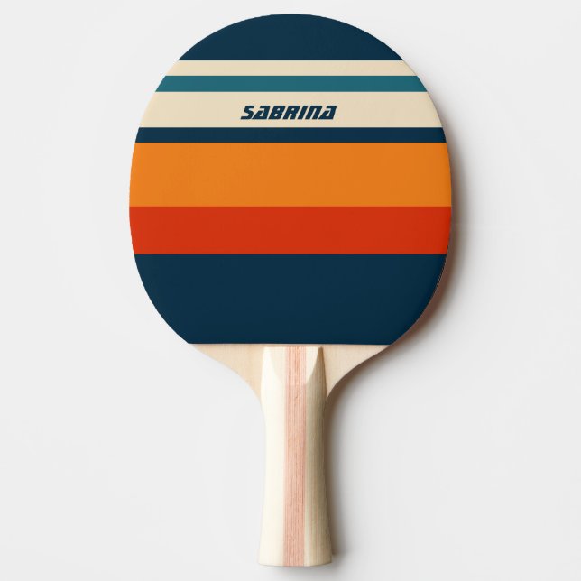Raquete De Ping Pong Retro Personalizado (Frente)