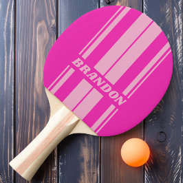 Raquete De Ping Pong Retro Pink Sky Dual Board Listras com Nome