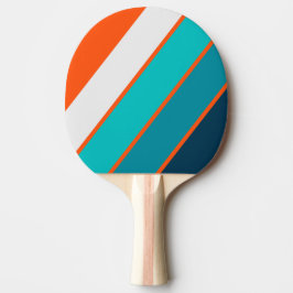 Raquete De Ping Pong Retro Salvavidas Negrito Listrado