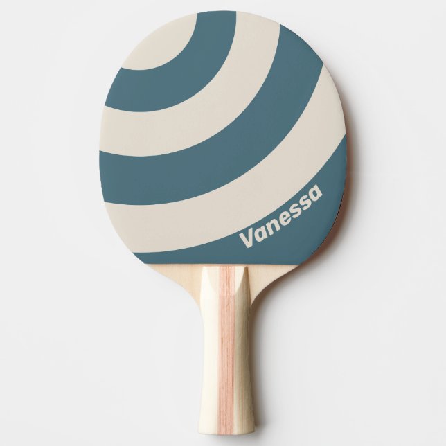 Raquete De Ping Pong Retro Storm Three Circle Stripe with Name (Frente)