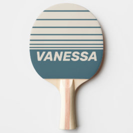 Raquete De Ping Pong Retro Storm Três Faixas no Horizonte com Nome