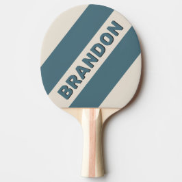 Raquete De Ping Pong Retro Storm Três Listras Negritas com Nome