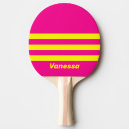 Raquete De Ping Pong Retro Sun Soaked Three Across Striping with Name