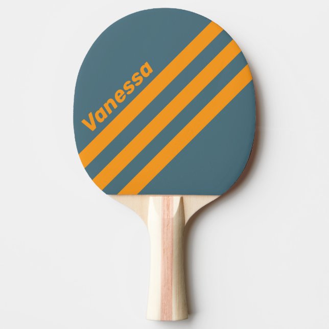 Raquete De Ping Pong Retro Sunshine Three Angled Striping with Name (Frente)