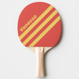Raquete De Ping Pong Retro Surf Sunset Three Angled Striping with Name