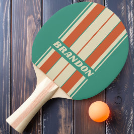 Raquete De Ping Pong Retro Timeless Board Listras com Nome